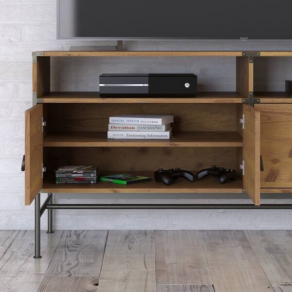 Shop Ironworks Tv Stand With Cabinet From Kathy Ireland Home By