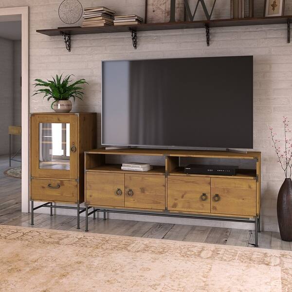 Shop Ironworks Tv Stand With Cabinet From Kathy Ireland Home By