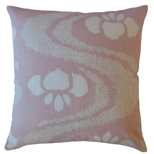 Panchali Ikat Throw Pillow Pink
