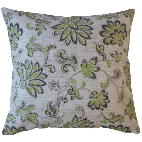 Farica Floral Throw Pillow Greenery