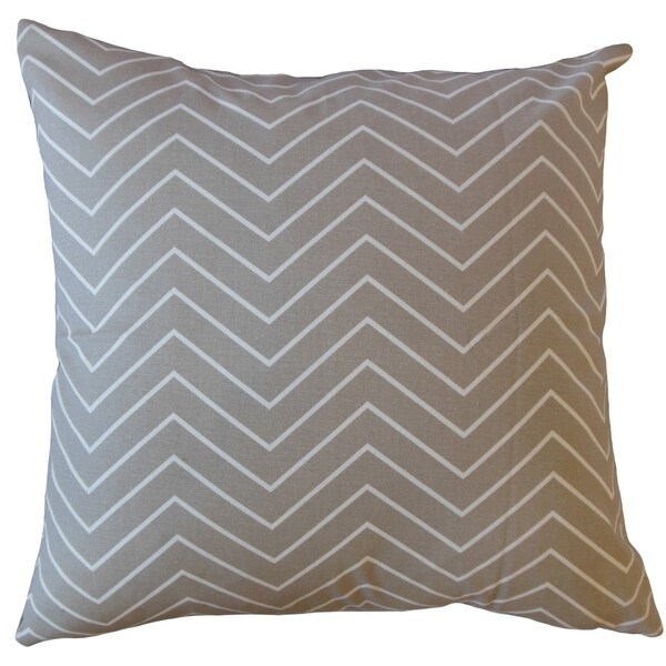 Adelphie Zigzag Throw Pillow Ecru