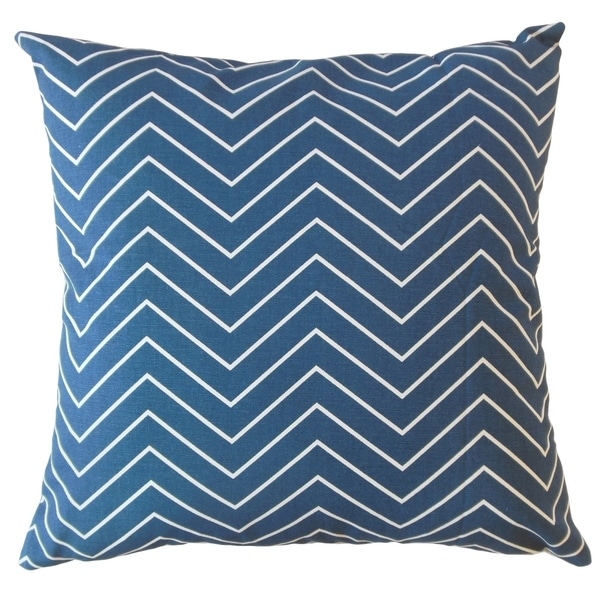 Adelphie Zigzag Throw Pillow Blue