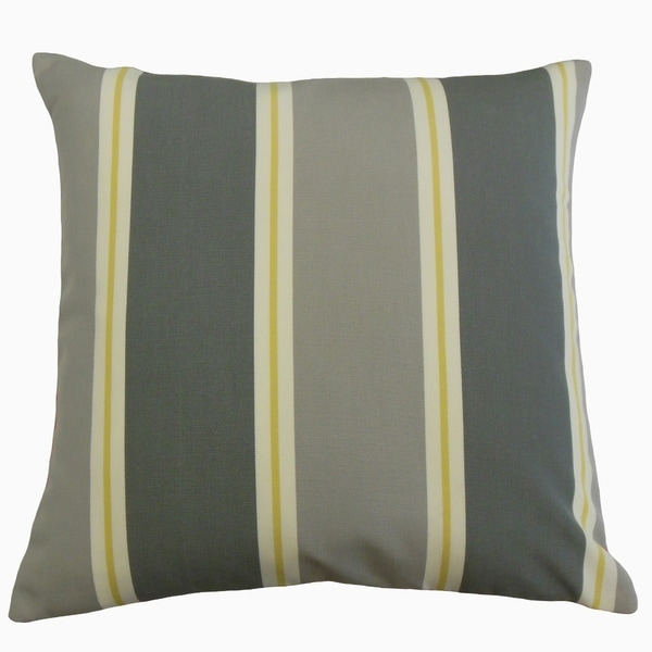 Quiqui Striped Throw Pillow Pewter