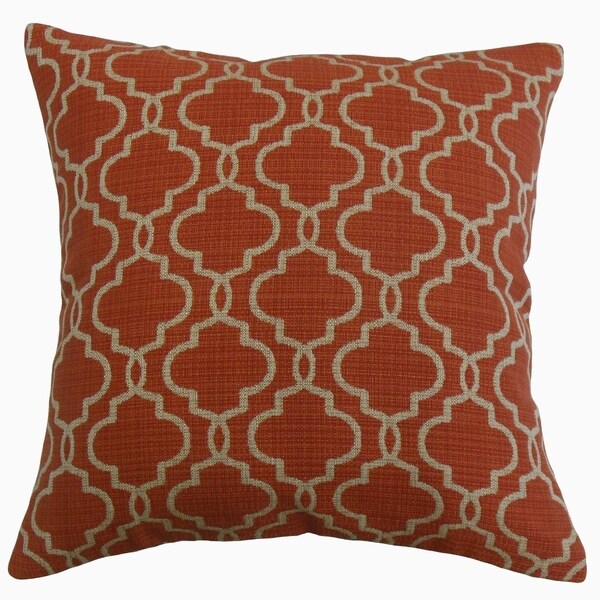 Rauf Geometric Throw Pillow Brick