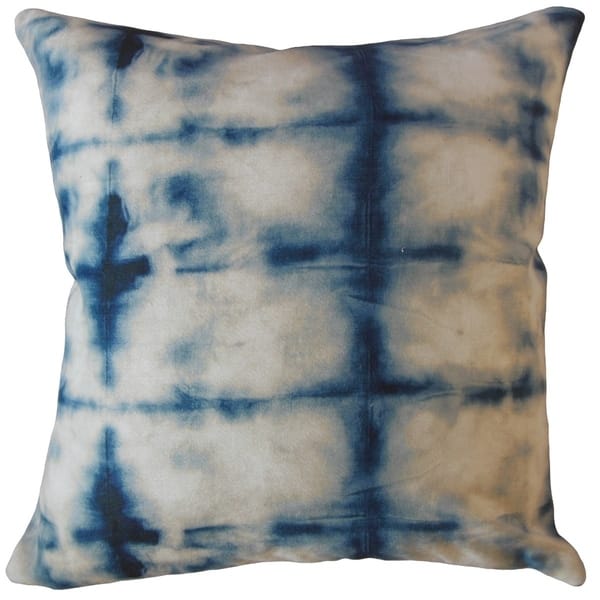 Ikat Floor Pillow Blue Traditional Cotton One Reversible Ikat Floor Pillow Blue Traditional Cotton One Reversible