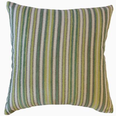 Gauthier Striped Throw Pillow Fern