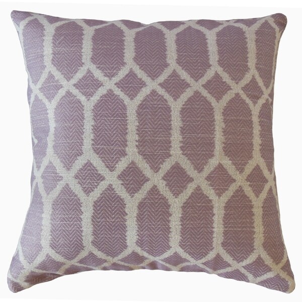 Qadr Geometric Throw Pillow Lilac