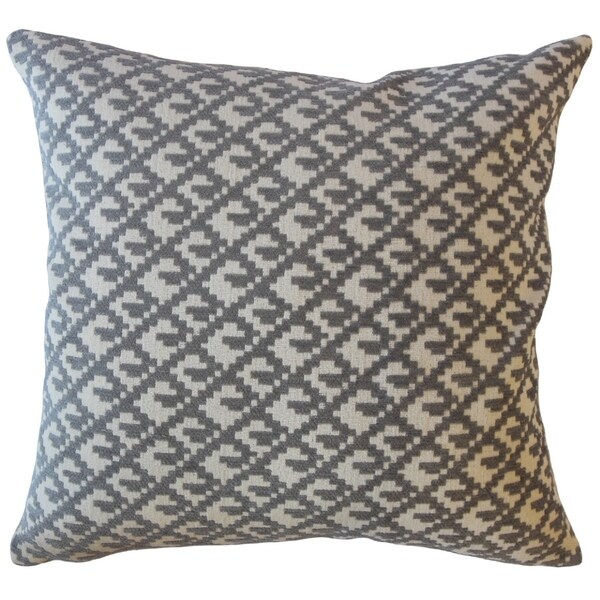Tadewi Crewel Throw Pillow Pewter