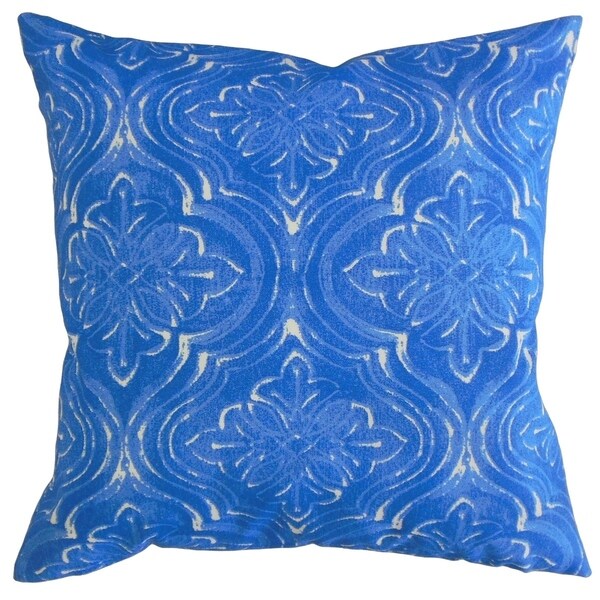 Quilla Damask Throw Pillow Admiral