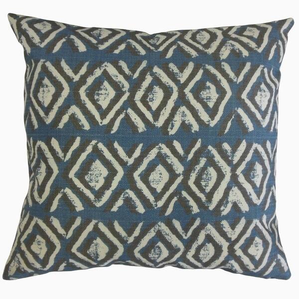 Barbod Ikat Throw Pillow Slate Blue Bed Bath & Beyond 27370119