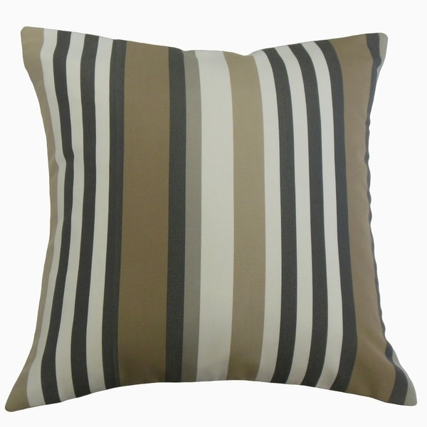 Tamber Striped Throw Pillow Pewter