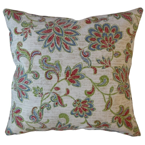 Farica Floral Throw Pillow Viridian
