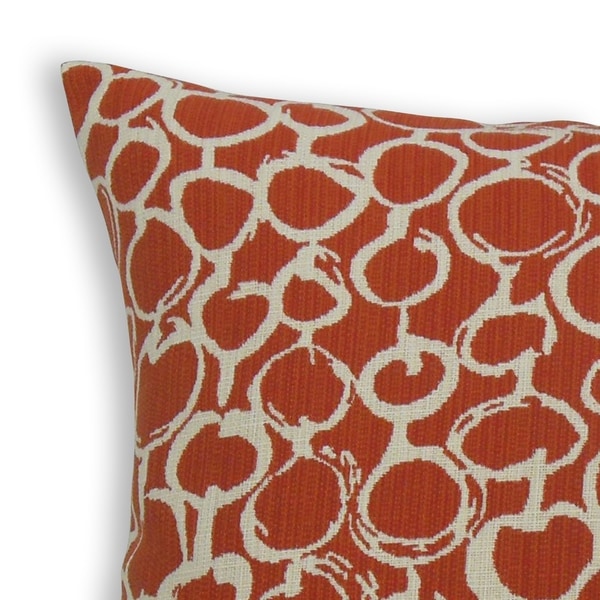 brick red throw pillows