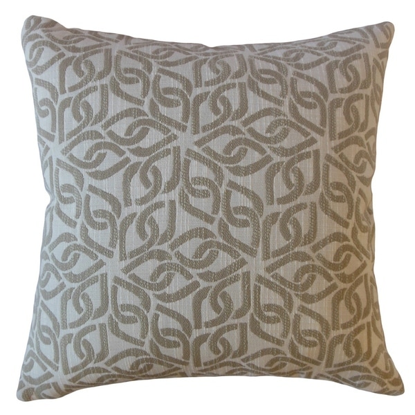 Sabriel Geometric Throw Pillow Ecru