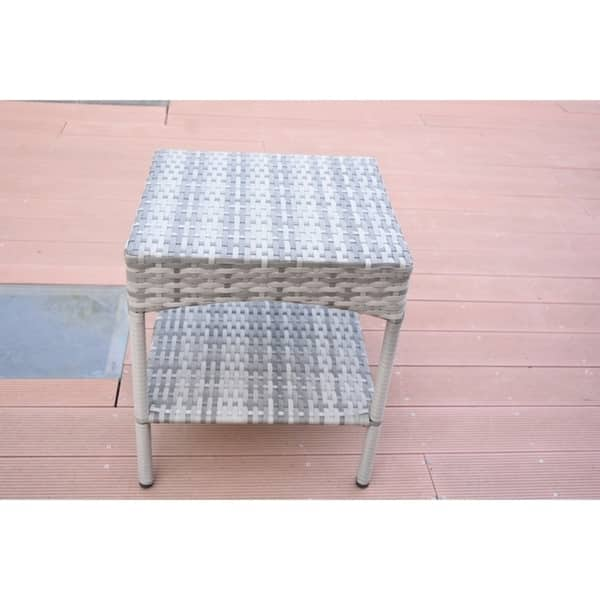 Shop Grey Resin Clark Wicker Clark Side Table Kd Overstock 27370967