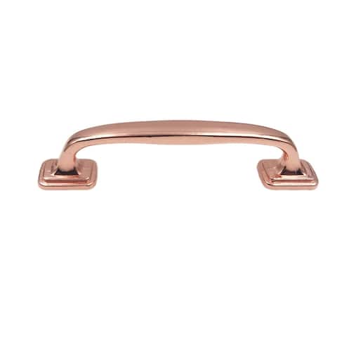 Curved Copper Handles with Squared Ends, 3.75" Spread - Set of 6
