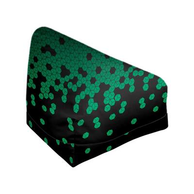 Katelyn Elizabeth Green Tumbling Cube Pattern Bean Bag