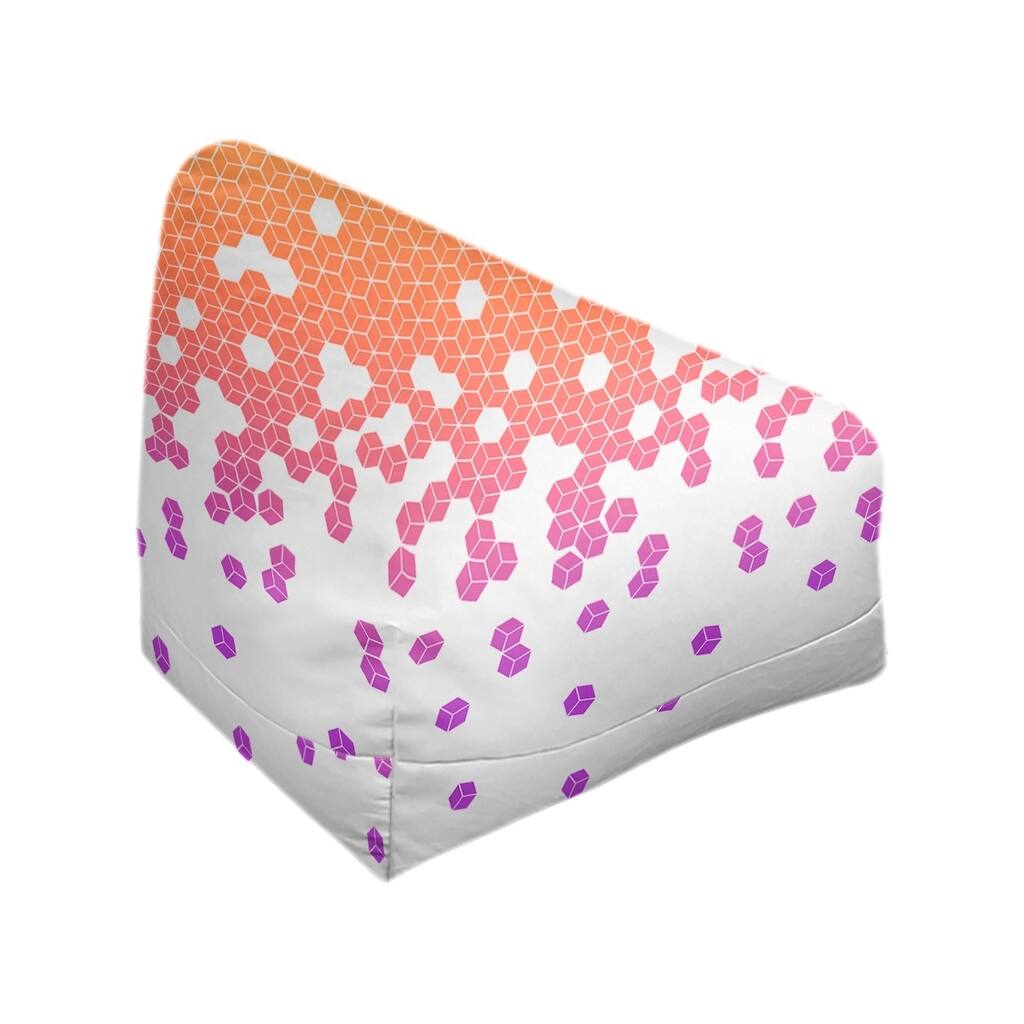 Katelyn Elizabeth Sunset Ombre Tumbling Cube Pattern Bean Bag