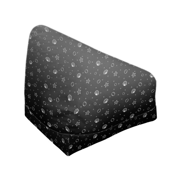 Katelyn Elizabeth Black Seashell Pattern Bean Bag