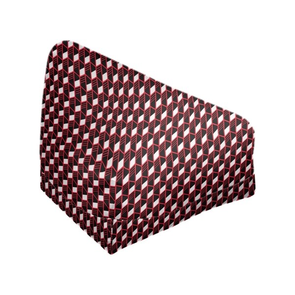 Katelyn Elizabeth Red Geometric Stripes Bean Bag