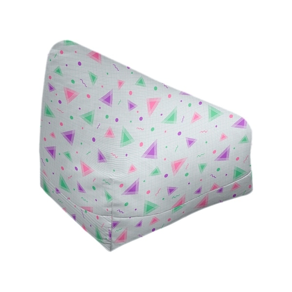 Katelyn Elizabeth Purple & Pink 90's Retro Pattern Bean Bag w/Filled Insert