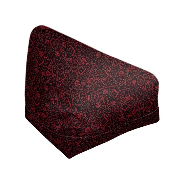 Katelyn Elizabeth Black & Red RPG Pattern Bean Bag