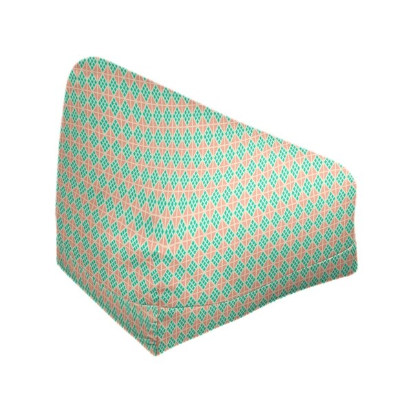 Katelyn Elizabeth Teal & Orange Diamonds Bean Bag