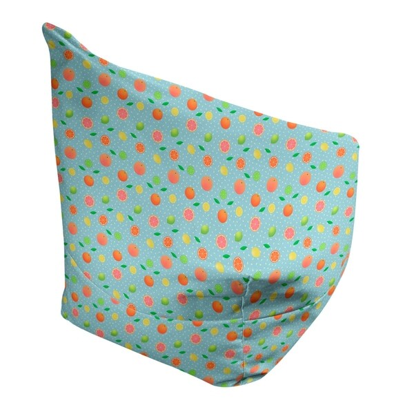 Katelyn Elizabeth Teal Citrus Fruit Pattern Bean Bag