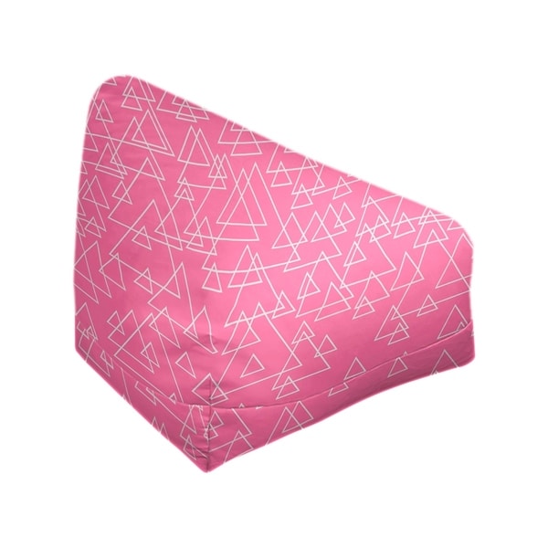 Katelyn Elizabeth Pink Scattered Triangle Pattern Bean Bag