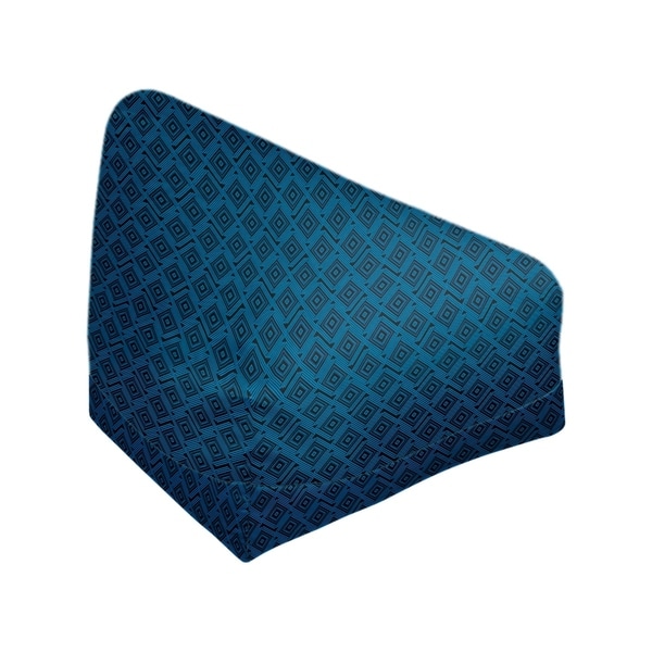 Katelyn Elizabeth Black & Blue Square Maze Bean Bag