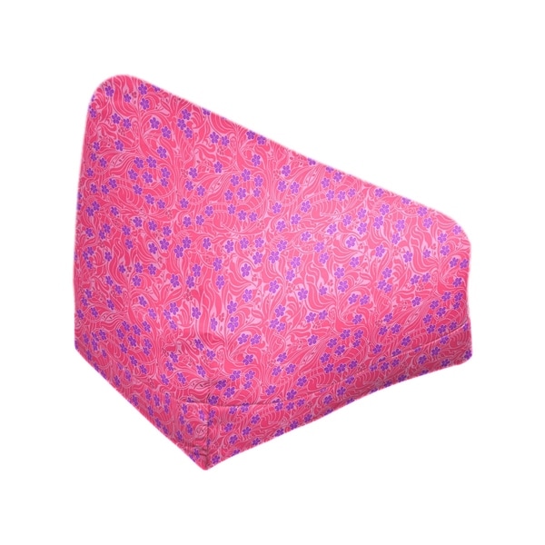 Katelyn Elizabeth Pink & Purple Swirly Floral Pattern Bean Bag