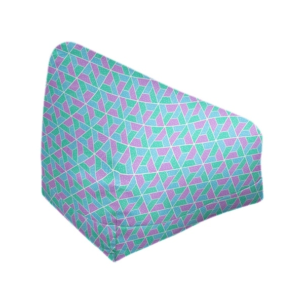 Katelyn Elizabeth Green Purple & Blue Trapezoids Bean Bag