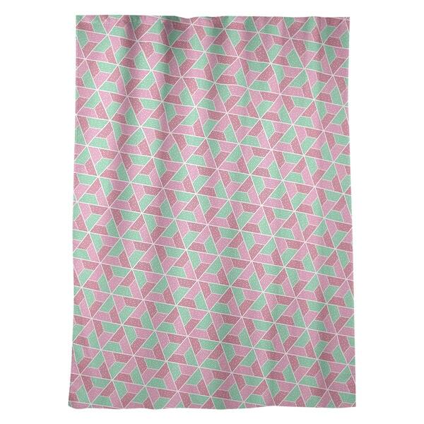 Shop Katelyn Elizabeth Green Pink Red Trapezoids Blackout Window