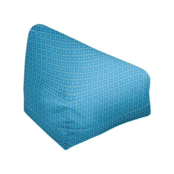 Katelyn Elizabeth Blue with Yellow Doily Pattern Bean Bag