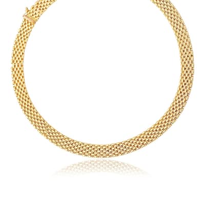 14k Yellow Gold Flexible Panther 9.0mm Line Necklace
