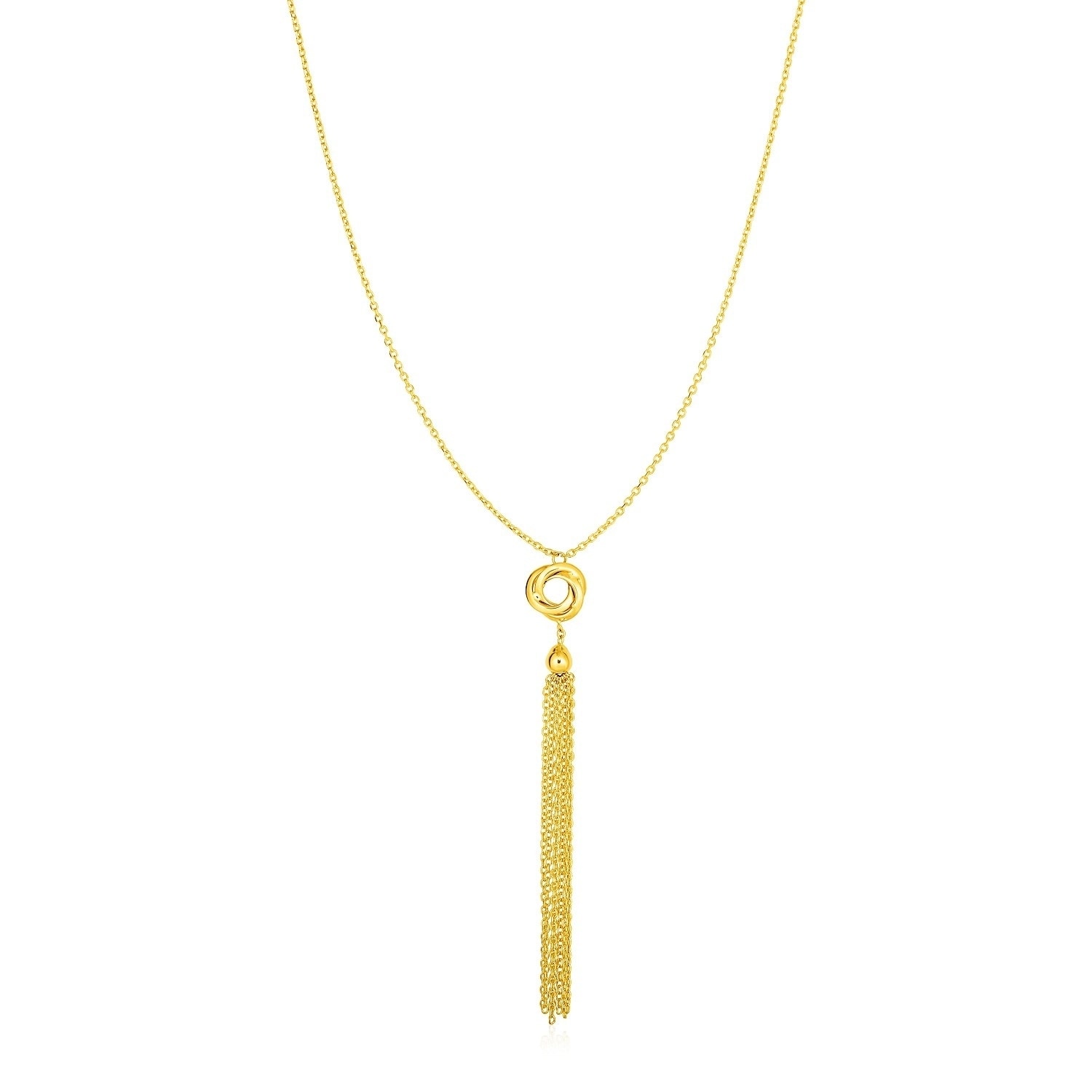Love Knot Pendant in 14k Yellow Gold 