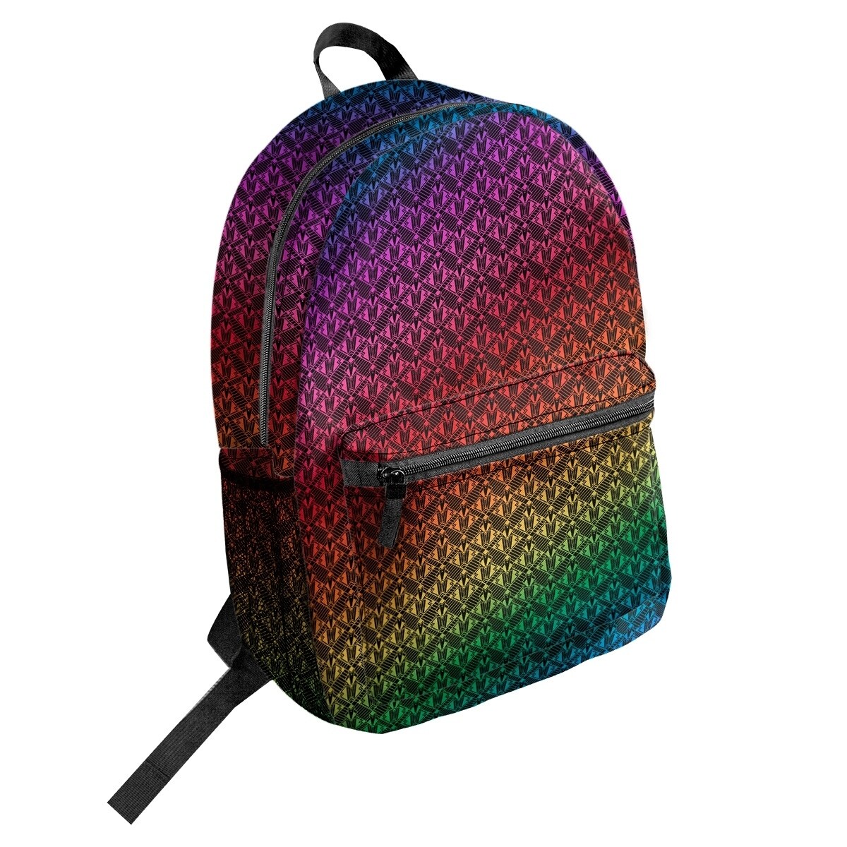 black rainbow backpack