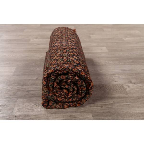 Senneh Geometric Handmade Kork Wool Persian Area Rug 9'8" x 7'1