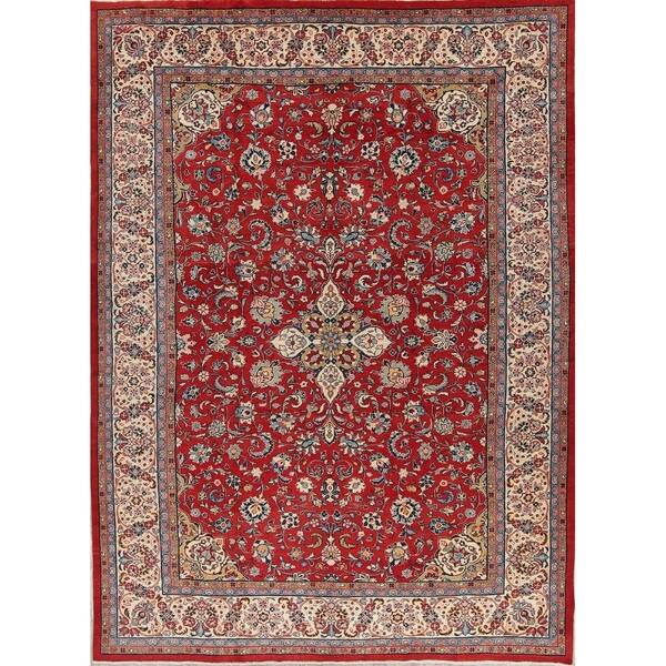 Vintage Sarouk Handmade Wool Persian Area Rug - 13undefined4" x 9undefined5" - Overstock - 27384120