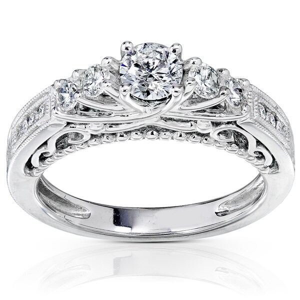 Annello by Kobelli 14k Gold 3/4ct TDW Round Brilliant Diamond Ring