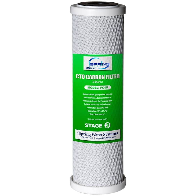 iSpring 5 micron CTO Carbon Block Filter Replacement Cartridge