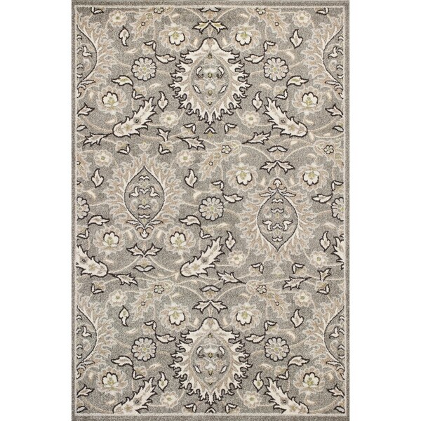 Domani Lesedi Grey Traditional Flair Area Rug