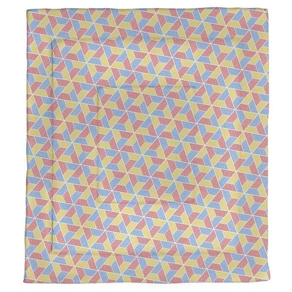 Shop Katelyn Elizabeth Blue Red Yellow Trapezoids Comforter