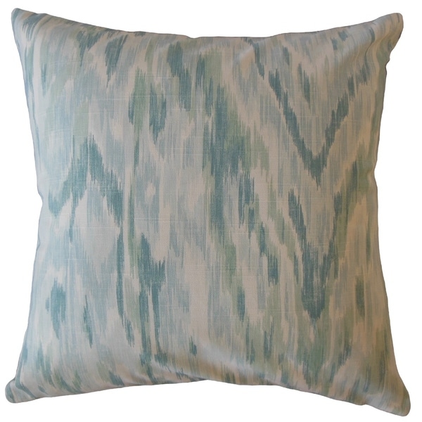 Wiebke Ikat Throw Pillow Aqua