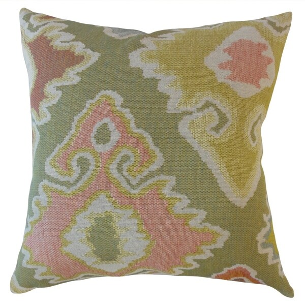 Vanya Ikat Throw Pillow Sorbet