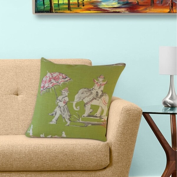 Chinoiserie lumbar outlet pillow