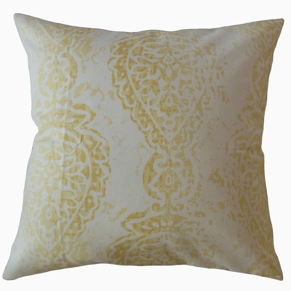 Naiara Ikat Throw Pillow Saffron