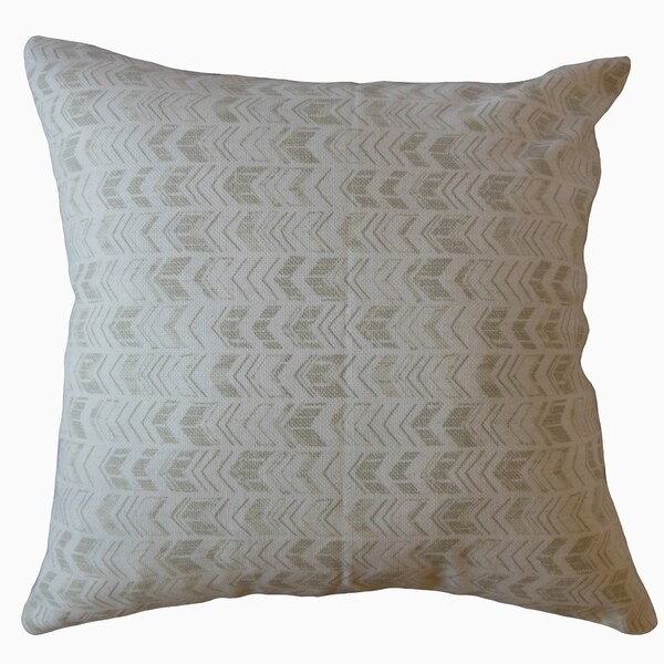 Ganya Geometric Throw Pillow Porcelain