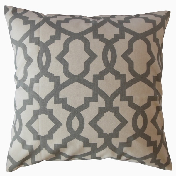 Callahan Geometric Throw Pillow Gray