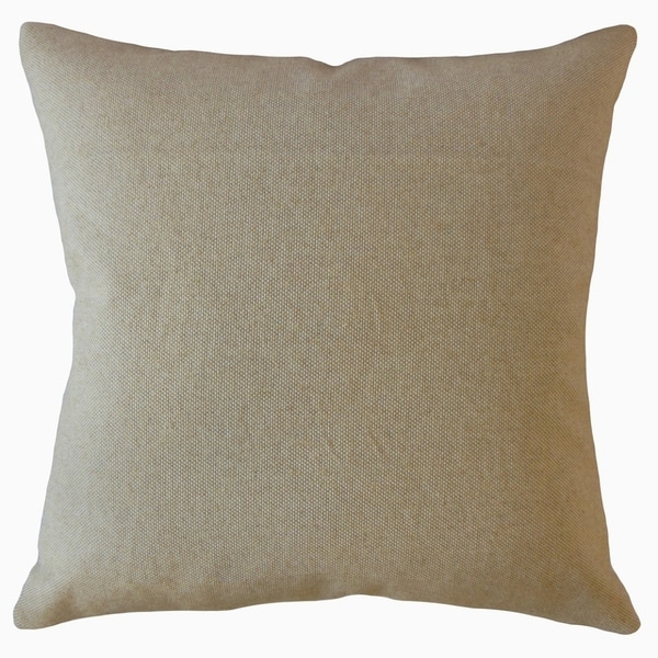 Ikram Solid Throw Pillow Oatmeal